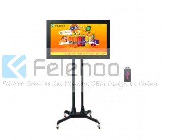 32inch mobile free standing lcd advertising screen digital menu board