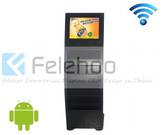 17inch Android Screen Freestanding Digital Magazine Rack