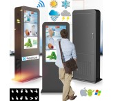 55inch weatherproof outdoor touch screen kiosk floor standing