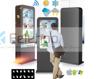 55inch weatherproof outdoor touch screen kiosk floor standing