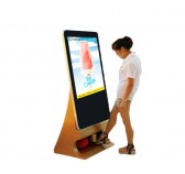 42 inch shoe polishing machine with lcd tv video screen