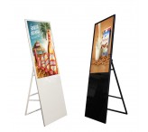 43inch floor standing portable fold-able digital poster lcd advertising player