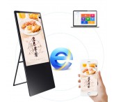 43inch Vertical Portable Digital Signage Folding Digital Menu Board