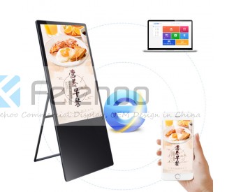43inch Vertical Portable Digital Signage Folding Digital Menu Board