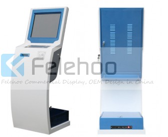 19inch information kiosk with solid keyboard and printer