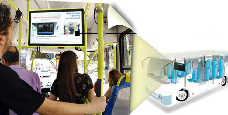 Bus car van ad player digital advertising display screen connection diagram