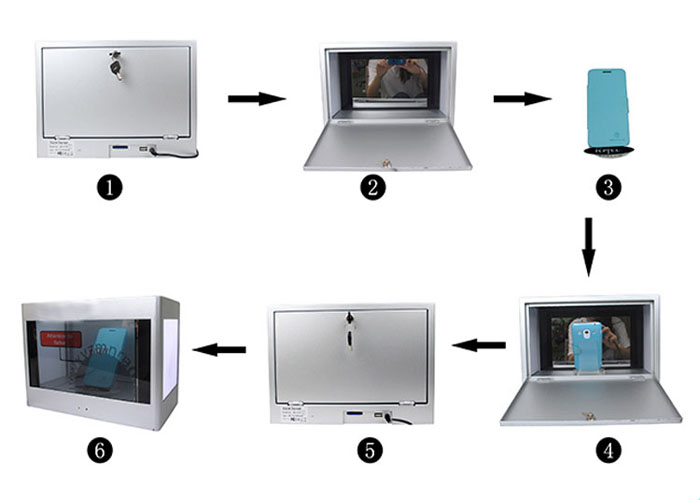 how to use Transparent screen show case,check steps