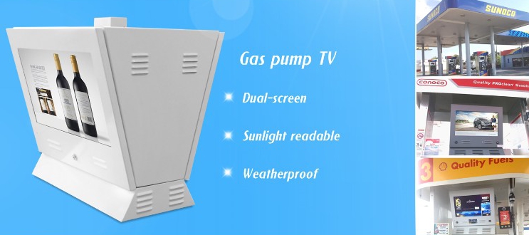 outdoor digital menu supplier,Digital signage board for gas pump station to play tv video screen ad player