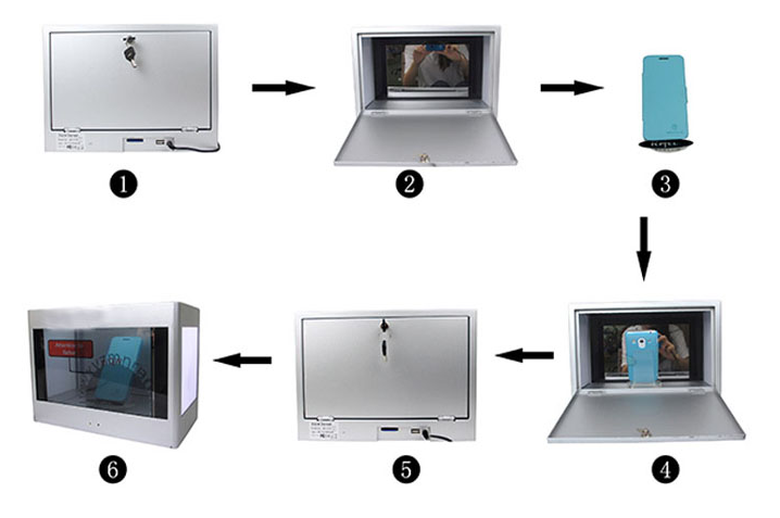 Transparent LCD advertising player