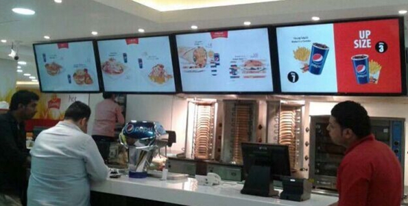 fast food,resturant digital menu board-lcd screen monitors