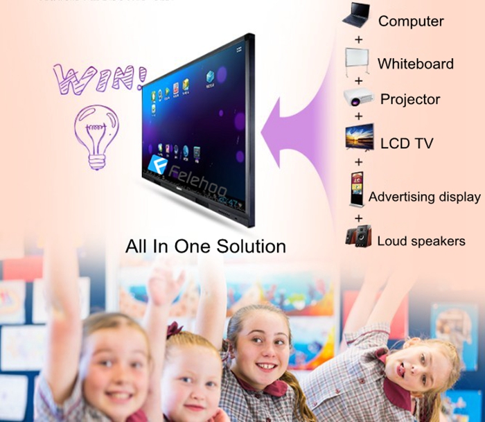 75inch Large Touch Screens Interactive Touch 4K TV Display supplier