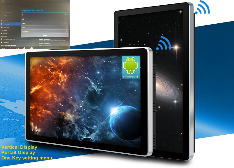 wifi network android digital signage monitor for advertising screen