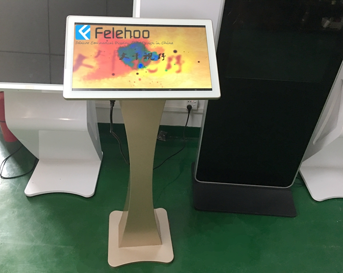 21.5inch capacitive multi-touch screen aio display floor standing kiosk supplier