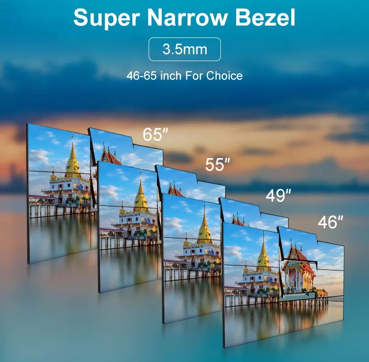 UHD 4K 3.5mm super narrow bezel video wall monitor models