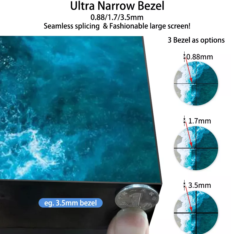 ultra narrow bezel  seamless splicing large screen models